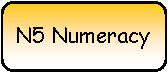 Rounded Rectangle: N5 Numeracy