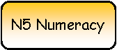 Rounded Rectangle: N5 Numeracy
